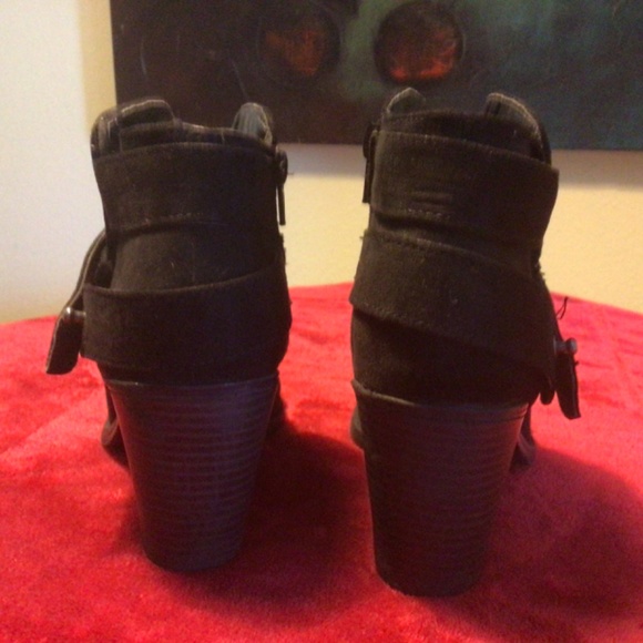 No Parking black suede ankle boots - Picture 3 of 4